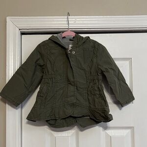Old Navy Kids Olive Hooded Raincoat